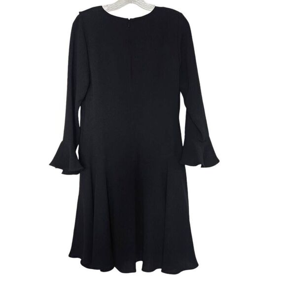 Shoshanna Windham Asymmetric Ruffle Black Shift Dress Size 4 - Picture 9 of 12